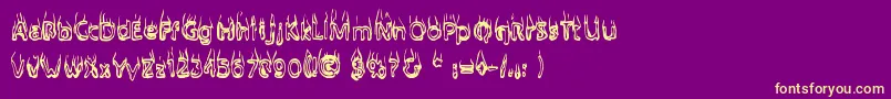 Baileysc Font – Yellow Fonts on Purple Background