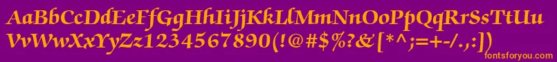 More about ChanceryScriptBlackSsiBold Font ChanceryScriptBlackSsiBold Font – Orange Fonts on Purple Background