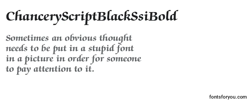 ChanceryScriptBlackSsiBold Font