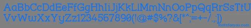 StreetCornerSlab Font – Blue Fonts on Gray Background