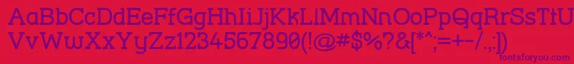 StreetCornerSlab Font – Purple Fonts on Red Background