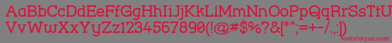 StreetCornerSlab Font – Red Fonts on Gray Background