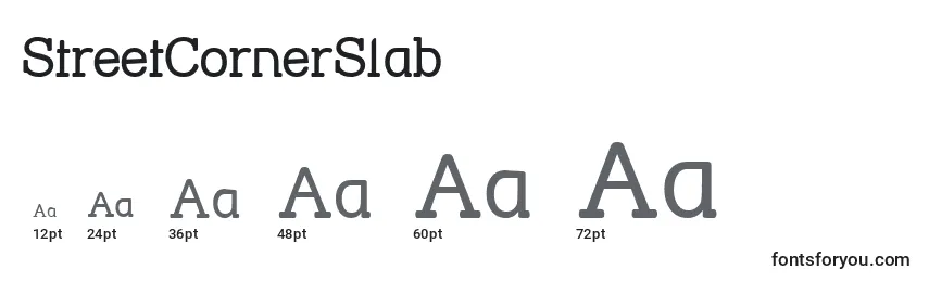 StreetCornerSlab Font Sizes