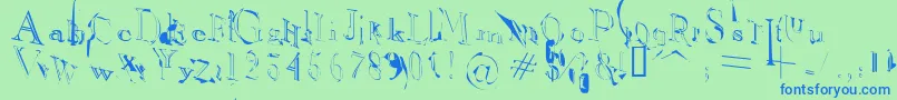 OpenfaceCensored Font – Blue Fonts on Green Background