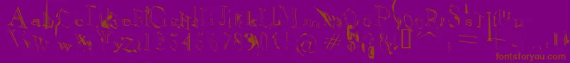 OpenfaceCensored Font – Brown Fonts on Purple Background