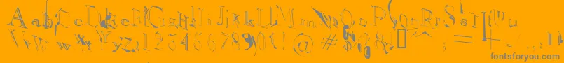 OpenfaceCensored Font – Gray Fonts on Orange Background