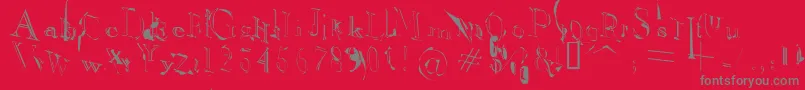 OpenfaceCensored-Schriftart – Graue Schriften auf rotem Hintergrund