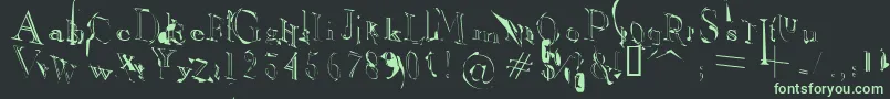 Police OpenfaceCensored – polices vertes sur fond noir