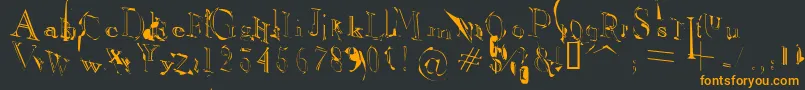 OpenfaceCensored-Schriftart – Orangefarbene Schriften auf schwarzem Hintergrund