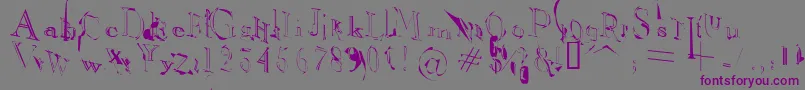 OpenfaceCensored Font – Purple Fonts on Gray Background
