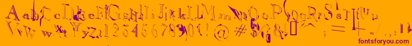 OpenfaceCensored Font – Purple Fonts on Orange Background