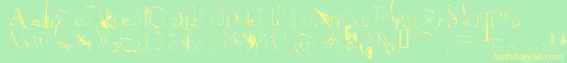 OpenfaceCensored Font – Yellow Fonts on Green Background