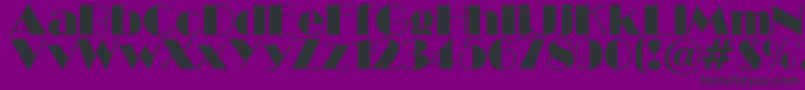 Fonte BroadwaySu – fontes pretas em um fundo violeta