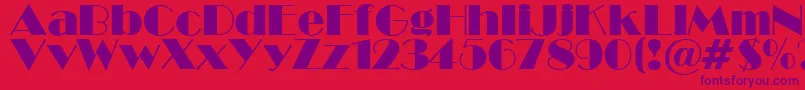 BroadwaySu Font – Purple Fonts on Red Background