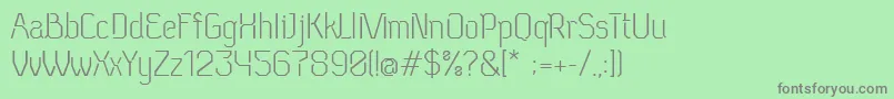 フォントNeuEichmass – 緑の背景に灰色の文字