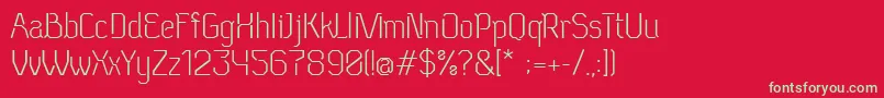 フォントNeuEichmass – 赤い背景に緑の文字
