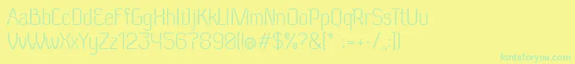 Czcionka NeuEichmass – zielone czcionki na żółtym tle