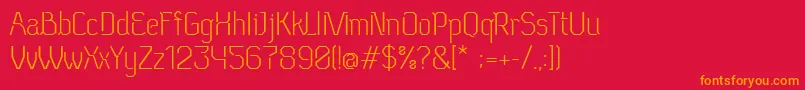 NeuEichmass Font – Orange Fonts on Red Background