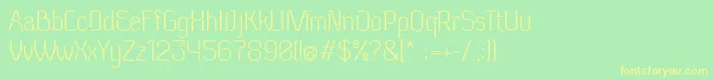 NeuEichmass Font – Yellow Fonts on Green Background