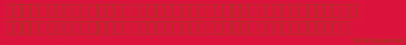 OcrADigitsRegular-Schriftart – Braune Schriften auf rotem Hintergrund