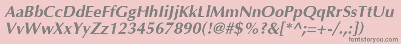 Optimabi Font – Gray Fonts on Pink Background