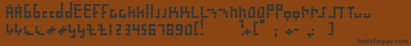 Blokus-Schriftart – Schwarze Schriften auf braunem Hintergrund