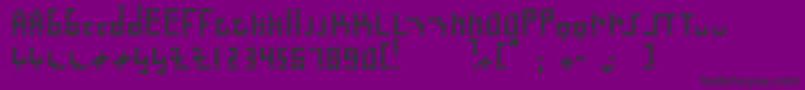 Blokus Font – Black Fonts on Purple Background