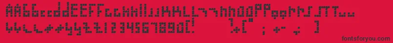Blokus Font – Black Fonts on Red Background