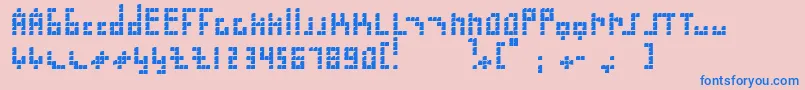 Blokus Font – Blue Fonts on Pink Background