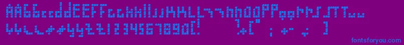 fuente Blokus – Fuentes Azules Sobre Fondo Morado