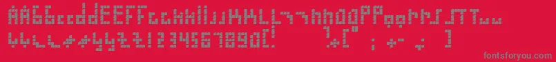 Blokus Font – Gray Fonts on Red Background