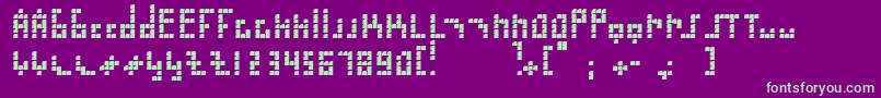Blokus Font – Green Fonts on Purple Background