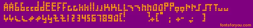 Blokus Font – Orange Fonts on Purple Background