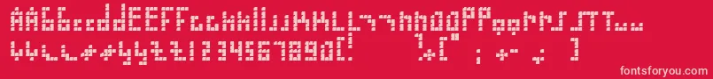 Blokus Font – Pink Fonts on Red Background