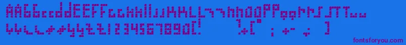 Blokus Font – Purple Fonts on Blue Background