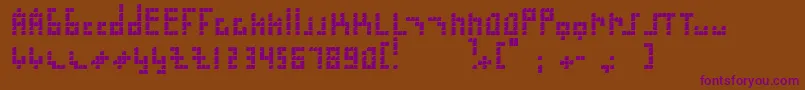 Blokus Font – Purple Fonts on Brown Background