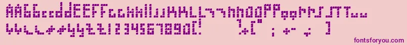 フォントBlokus – ピンクの背景に紫のフォント