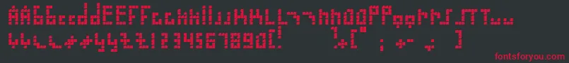 Blokus Font – Red Fonts on Black Background