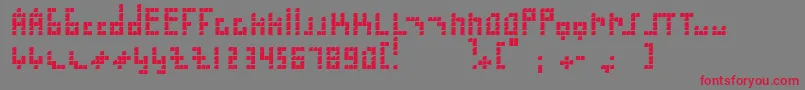 Blokus Font – Red Fonts on Gray Background