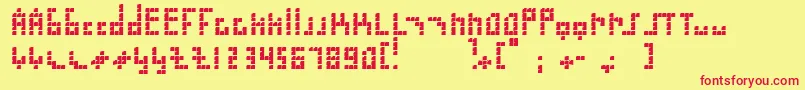 フォントBlokus – 赤い文字の黄色い背景