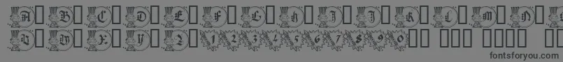 フォントAmericanGothique – 黒い文字の灰色の背景