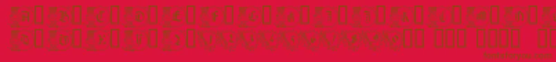 AmericanGothique Font – Brown Fonts on Red Background