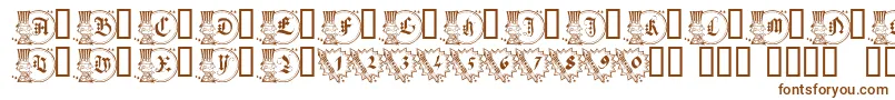 Шрифт AmericanGothique – коричневые шрифты на белом фоне