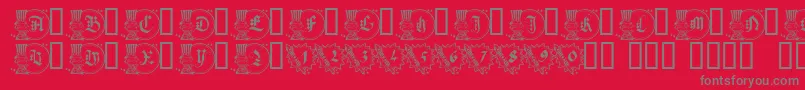 AmericanGothique Font – Gray Fonts on Red Background