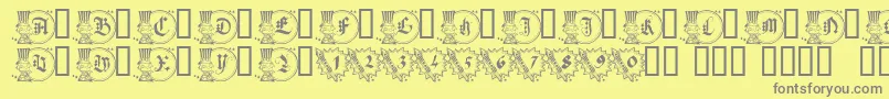 AmericanGothique Font – Gray Fonts on Yellow Background