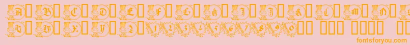 AmericanGothique Font – Orange Fonts on Pink Background