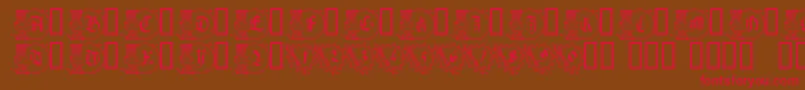 AmericanGothique Font – Red Fonts on Brown Background