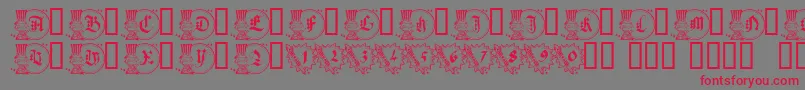 AmericanGothique Font – Red Fonts on Gray Background