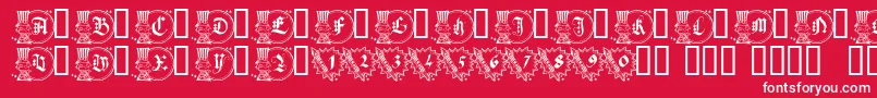 AmericanGothique Font – White Fonts on Red Background
