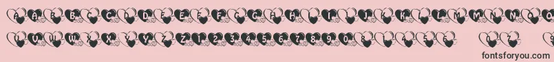 LiebMГјtterlein-Schriftart – Schwarze Schriften auf rosa Hintergrund